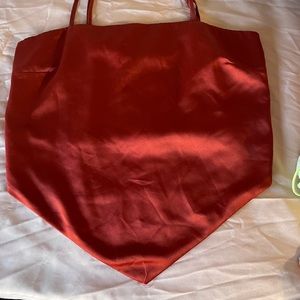 Red satin Crop top